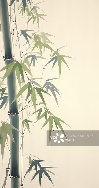 【AI数字艺术】中国水墨写意竹子，中国传统中国风抽象竹子诗意水墨画图片素材