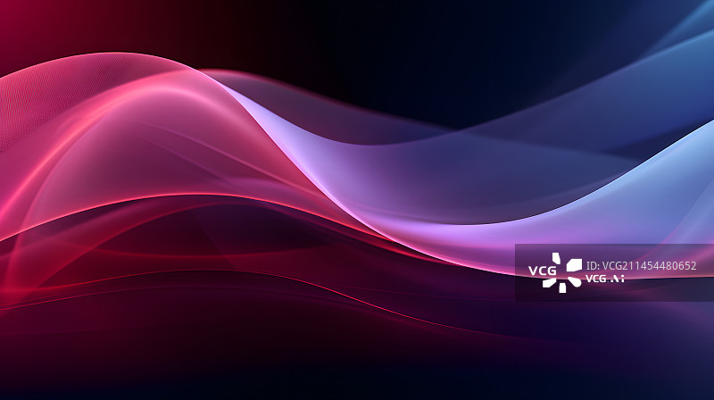 【AI数字艺术】数码紫红色发光曲线抽象图形海报网页PPT背景图片素材