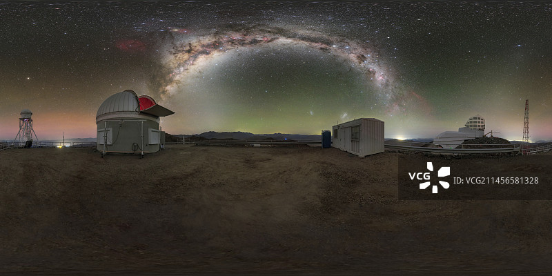 维拉C鲁宾天文台，智利，夜晚图片素材