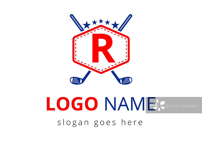 冰球标志字母r模板冰球徽章图片素材