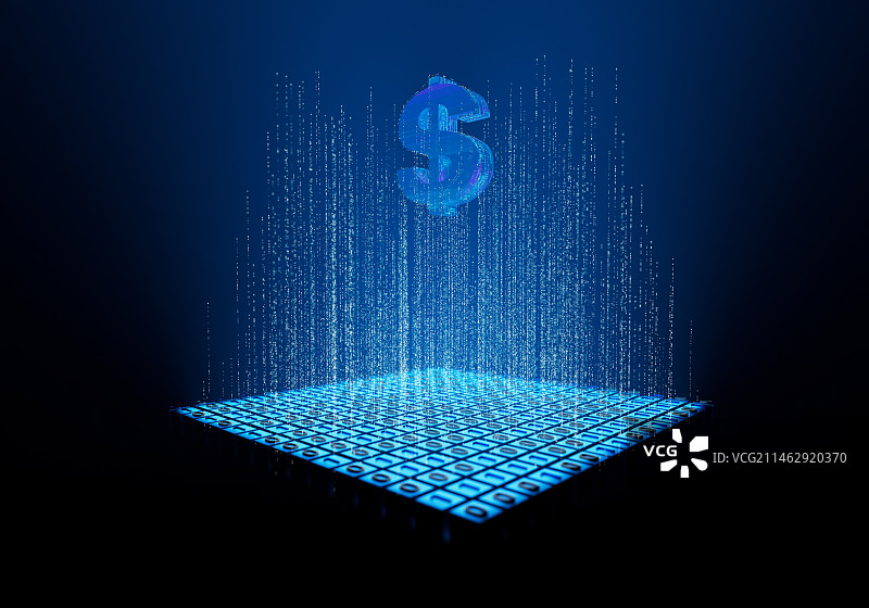 数据高科技货币符号科技金融美元符号图片素材