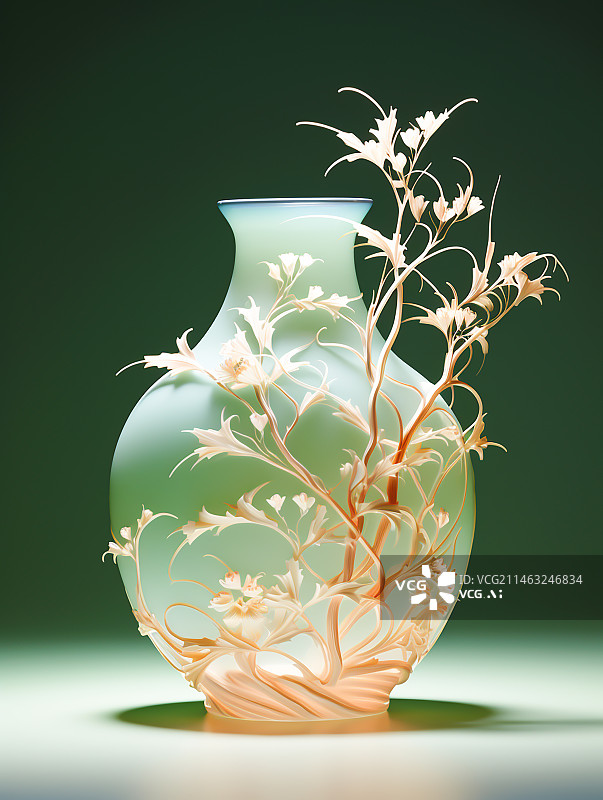 【AI数字艺术】花瓶艺术插画图片素材