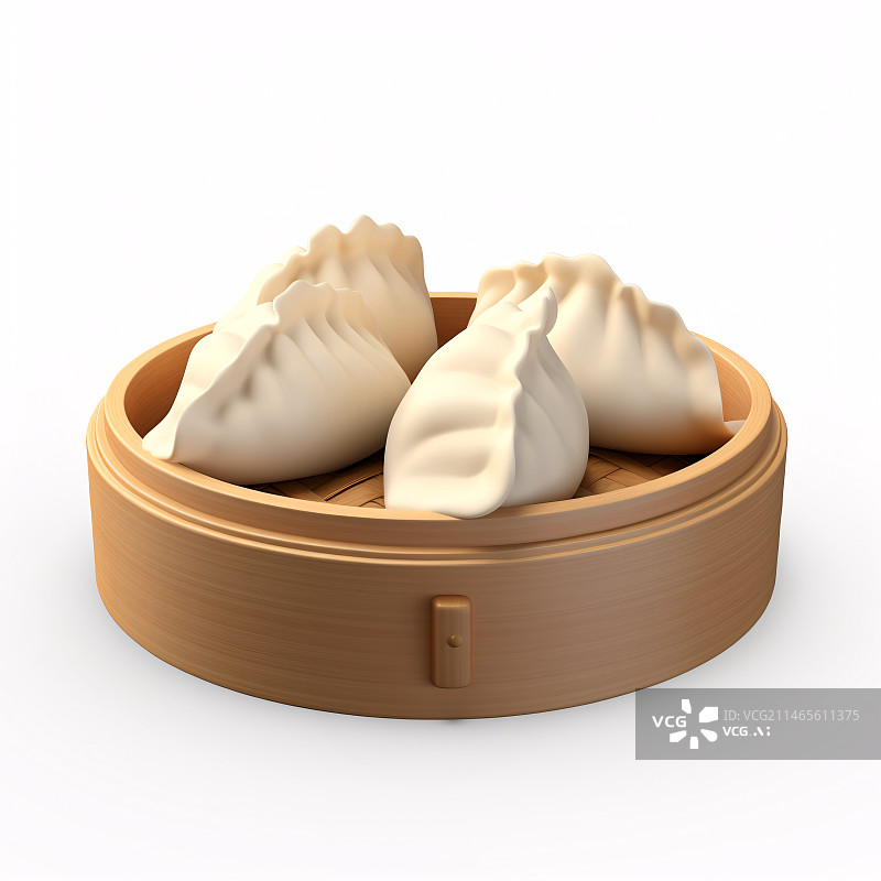 【AI数字艺术】过年吃饺子，冬至节气美食概念插图3D元素图片素材