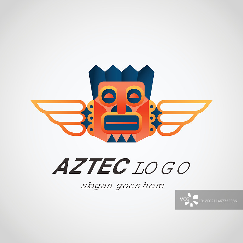 梯度aztec标志模板图片素材