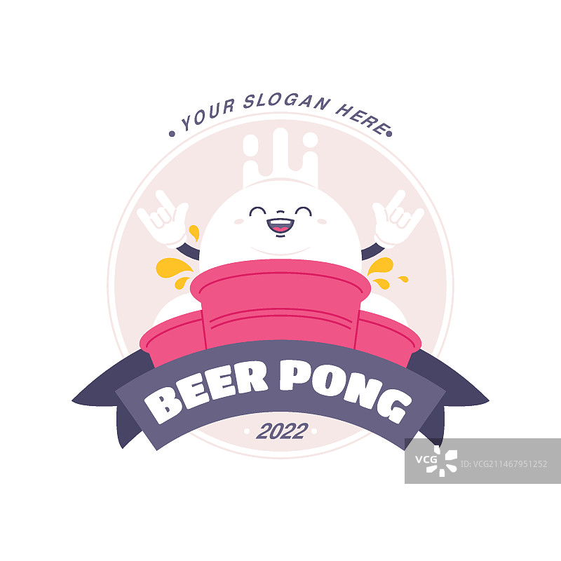 平面设计啤酒乒乓标志设计图片素材
