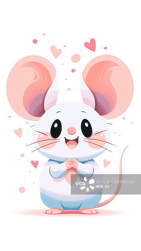 【AI数字艺术】可爱的小老鼠卡通形象图片素材