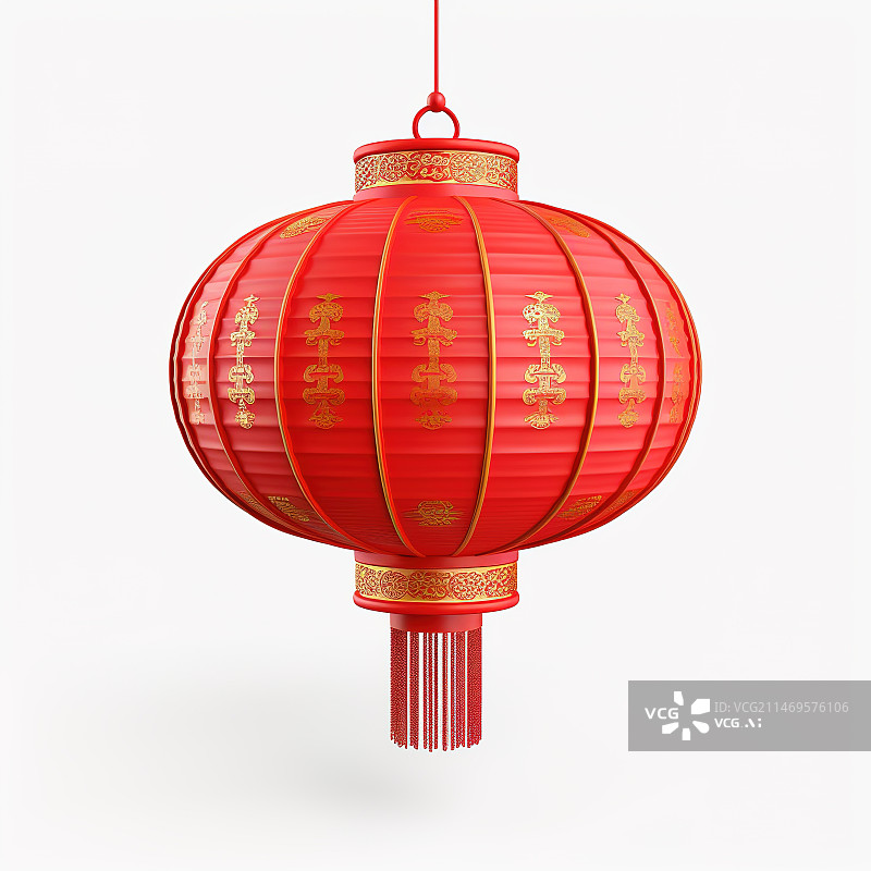 【AI数字艺术】三维中国镂空灯笼元素图片素材