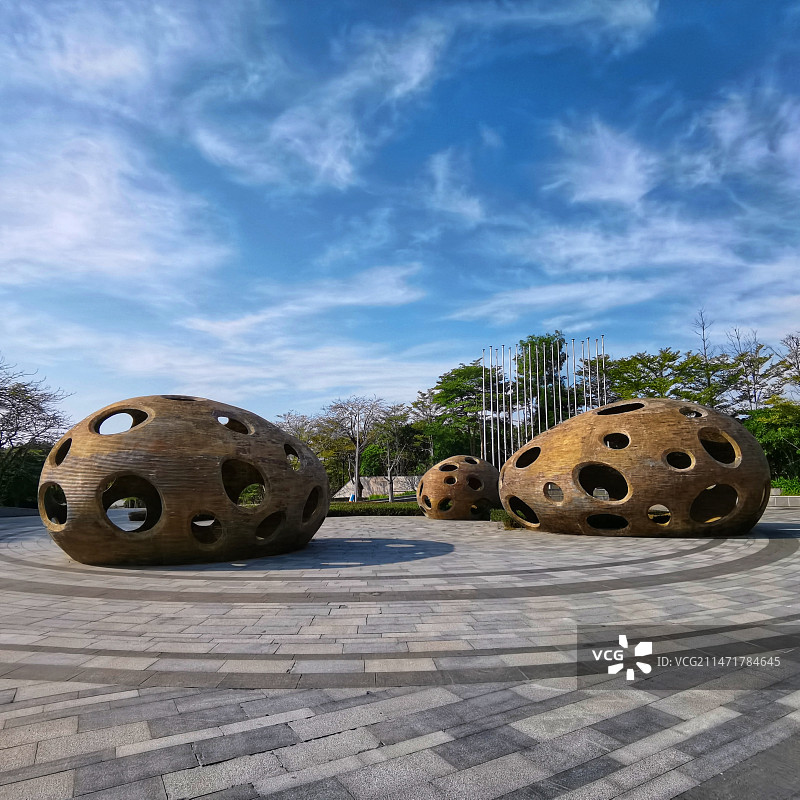 海南海棠广场景色图片素材