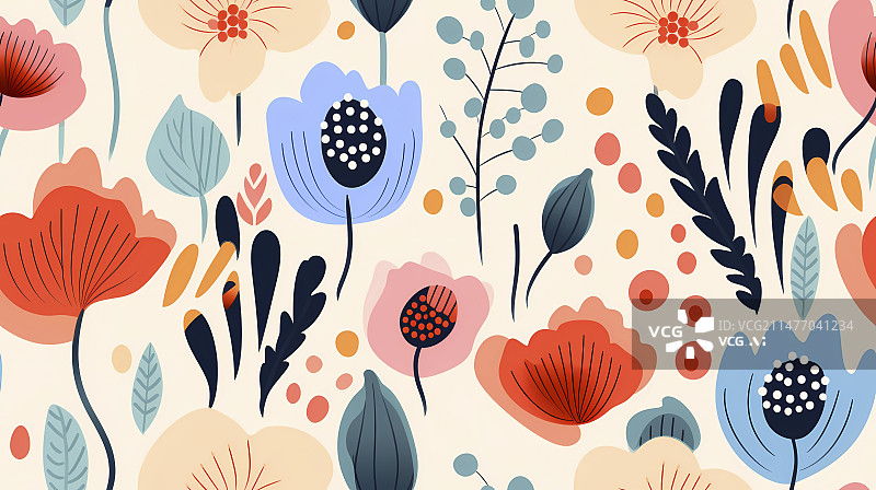 【AI数字艺术】数码柔和色调抽象花卉印花图案海报网页PPT背景图片素材