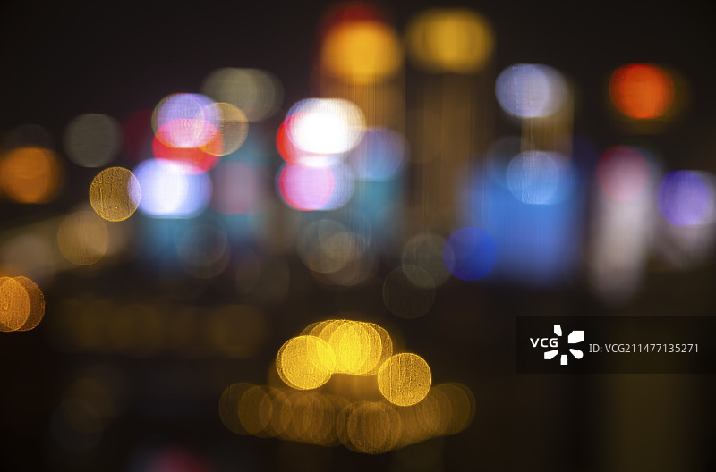 城市夜景光斑背景影像图片素材