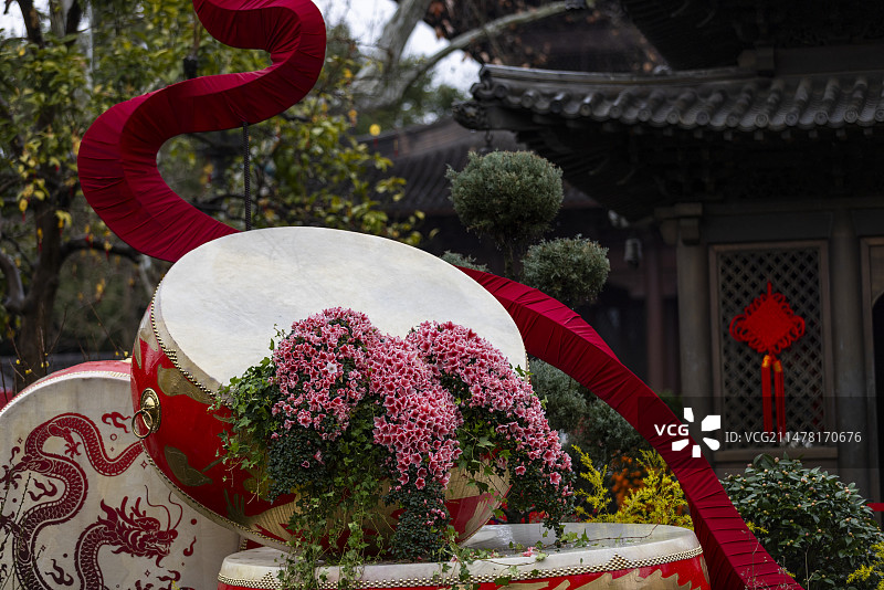 杭州钱王祠新年氛围图片素材