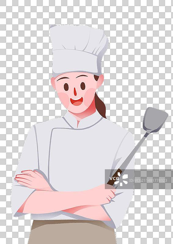 女厨师三八妇女节人物插画元素图片素材