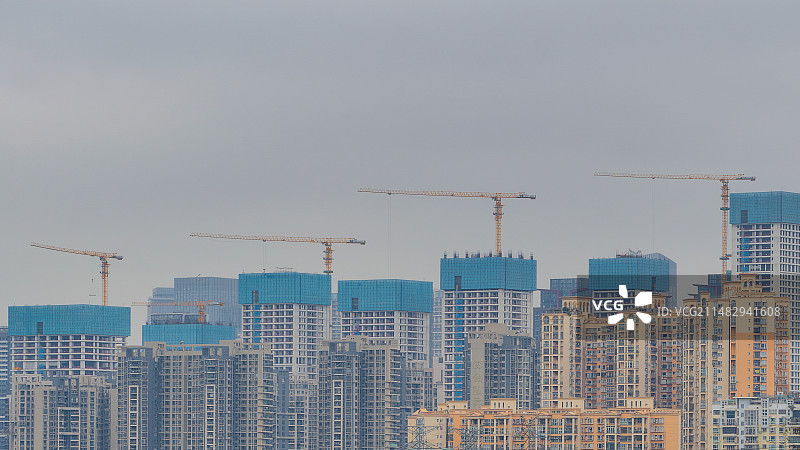 建设中的深圳城市天际线图片素材