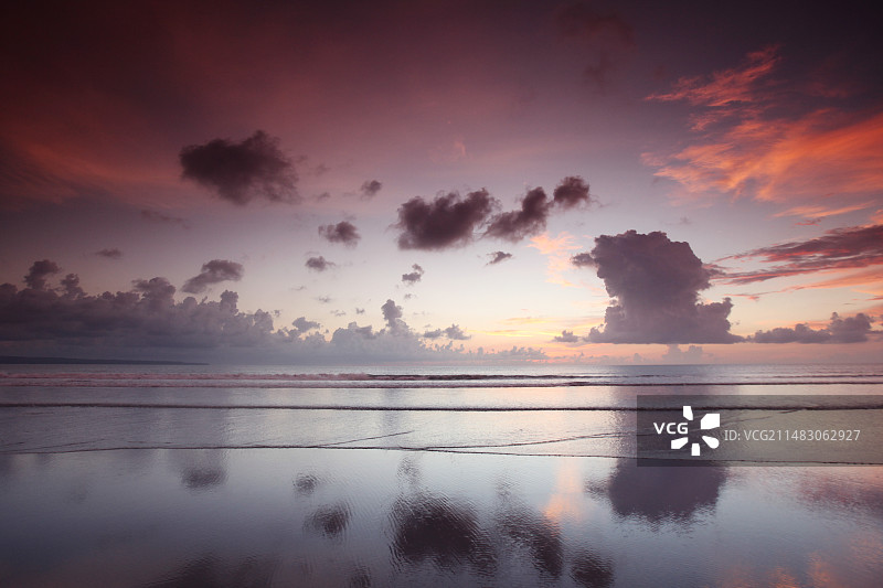 落日海洋夕阳海滩图片素材