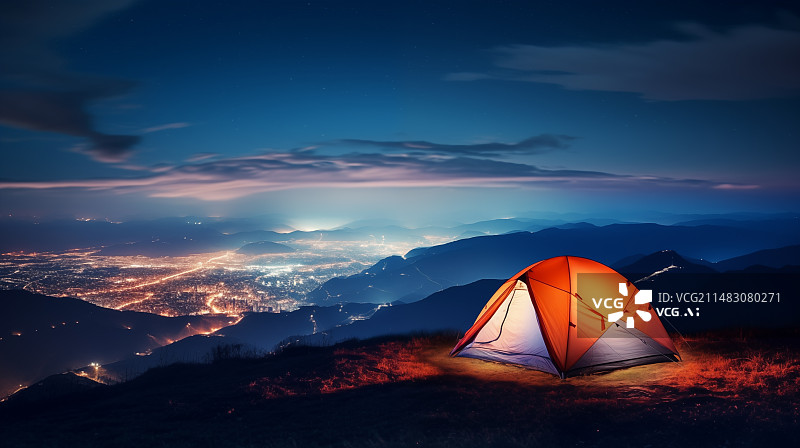 【AI数字艺术】草原上的帐篷和帐篷，户外露营，帐篷背景，帐篷，户外背景，自驾游图片素材