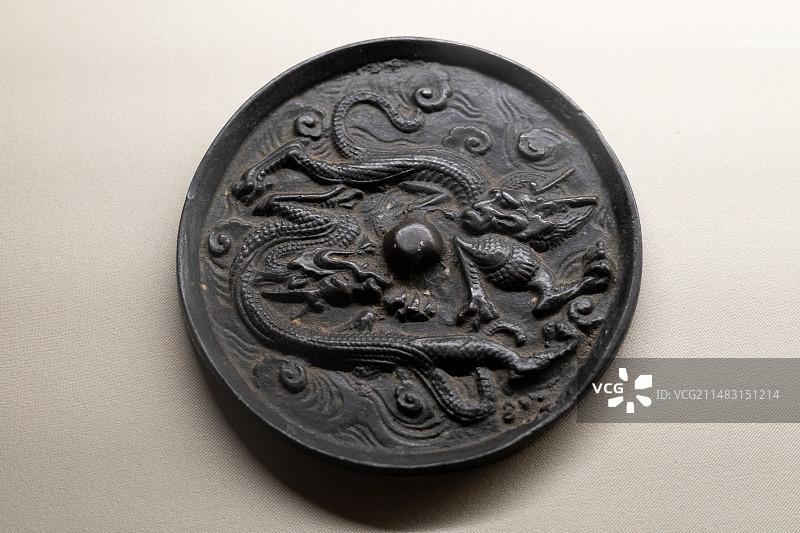 双龙纹铜镜，明代，四川博物院藏图片素材