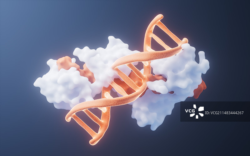生物科技概念DNA基因3D渲染图片素材