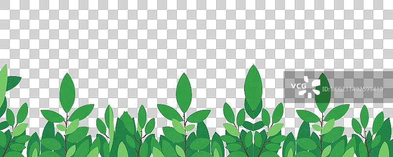 草丛植物扁平风插画图片素材