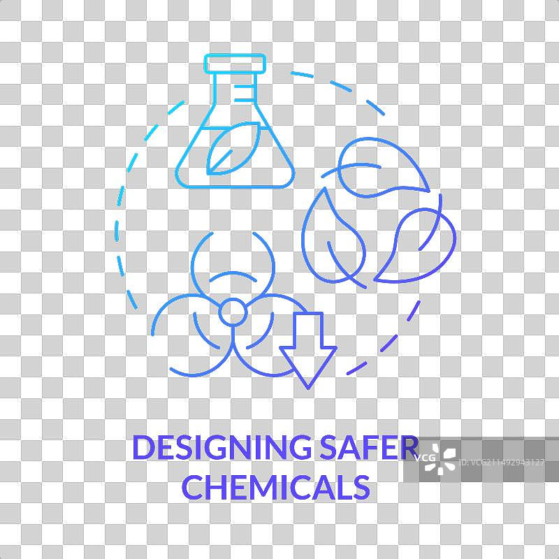 设计更安全的化学品蓝色梯度概念图片素材
