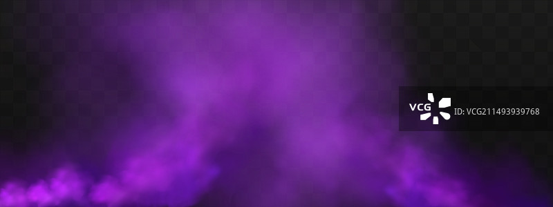 可怕的神秘紫罗兰雾在万圣节的夜晚图片素材