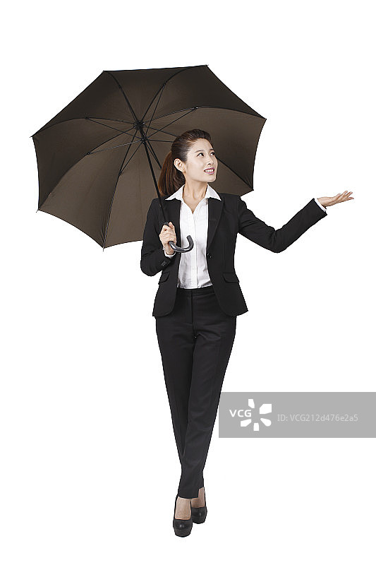 商务女士拿着雨伞图片素材