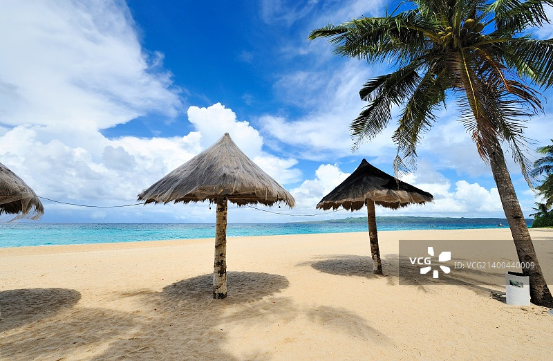 美丽的野生海滩在偏远的岛屿，菲律宾图片素材