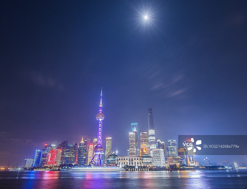 上海浦东夜景图片素材