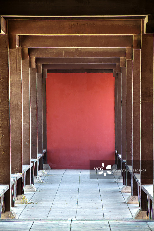 中国涿州影视城的古代建筑长廊 涿州影视城 保定图片素材