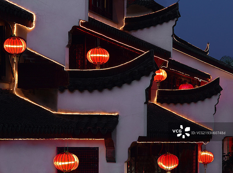 上海城市景观七宝古镇图片素材