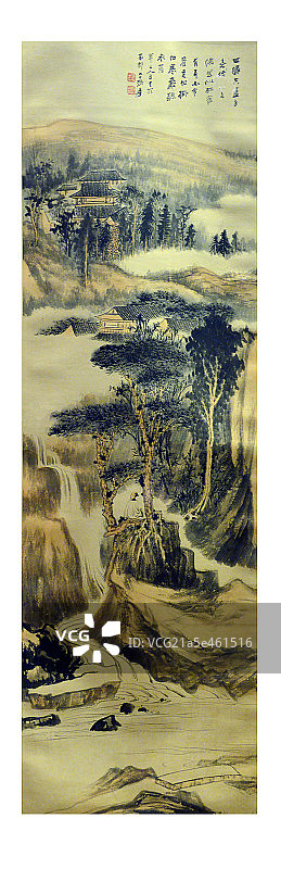 四川省博物馆藏张大千真迹-敦煌壁画摹本图片素材