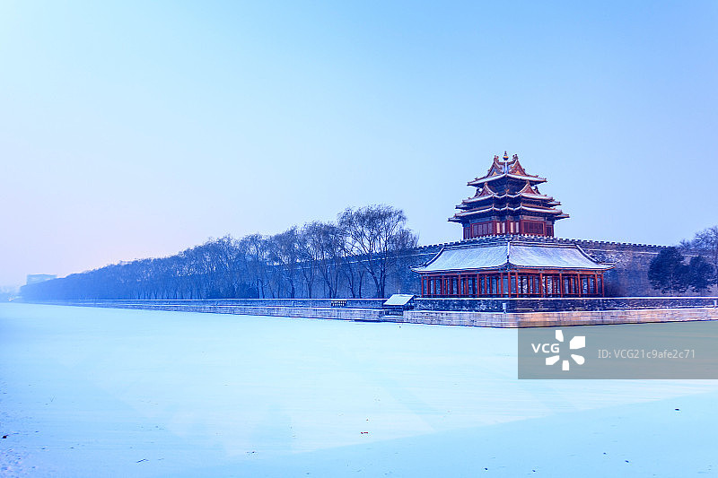 雪后初晴 北京角楼图片素材