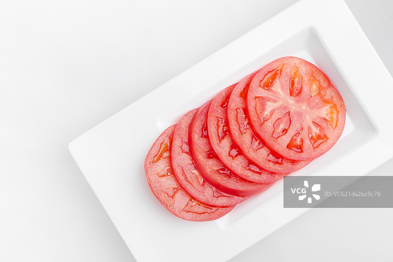 切成片状的西红柿图片素材