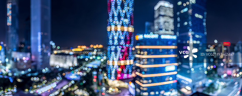 广州珠江新城CBD夜景图片素材