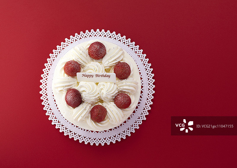 草莓生日蛋糕图片素材