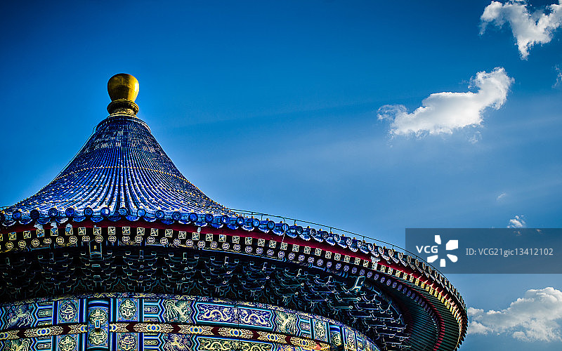 天坛屋顶，中国北京图片素材