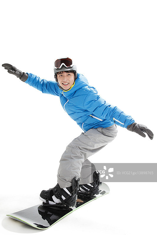 青年男人滑雪图片素材