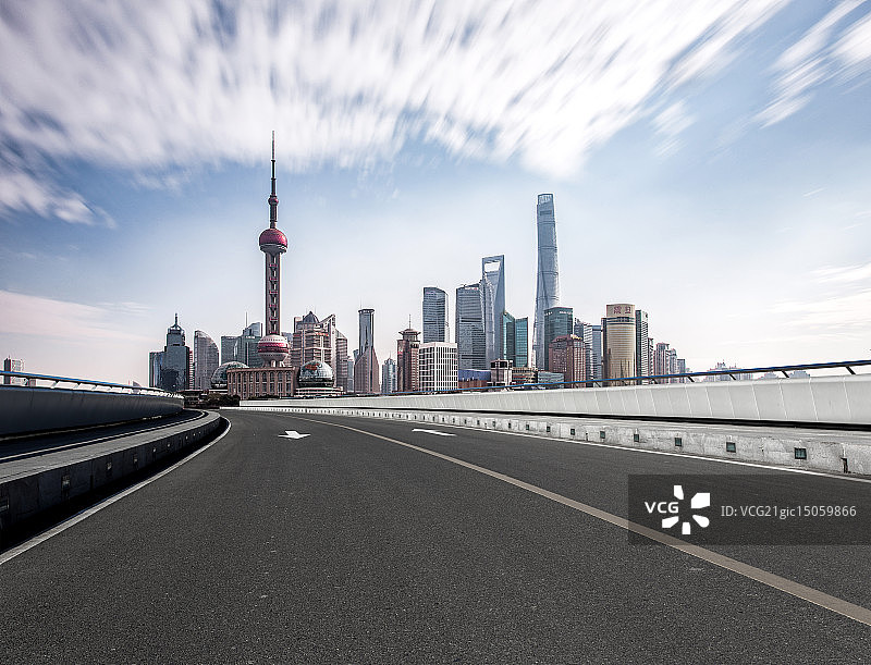 高清上海城市路面风景图片素材