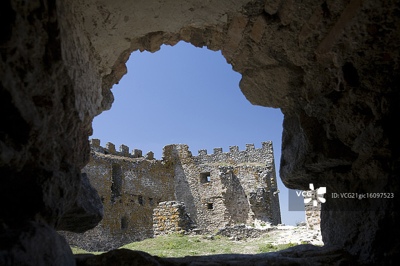 蒙坦齐城堡，西班牙图片素材