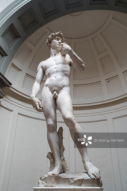 意大利佛罗伦萨学院美术馆，米开朗其罗的大卫图片素材