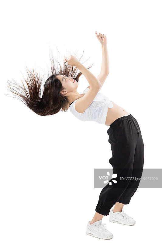 跳舞的青年女子图片素材