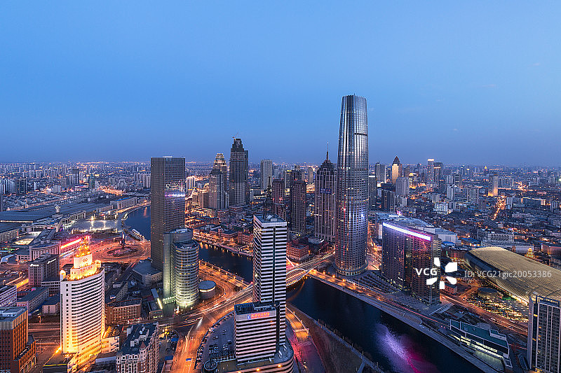 天津CBD城市风光图片素材