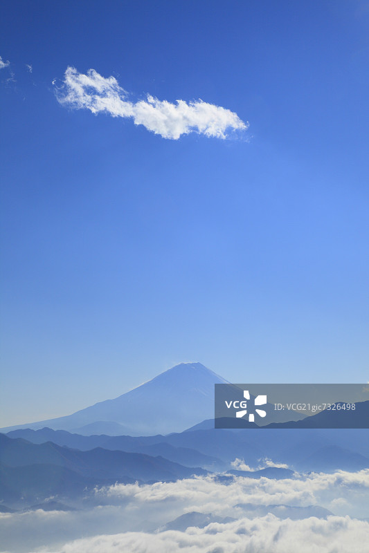 富士山和云海图片素材