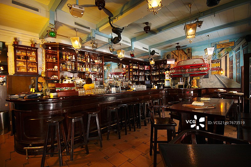 捷克共和国布拉格，古巴餐厅La Bodeguita Del Medio的餐厅图片素材