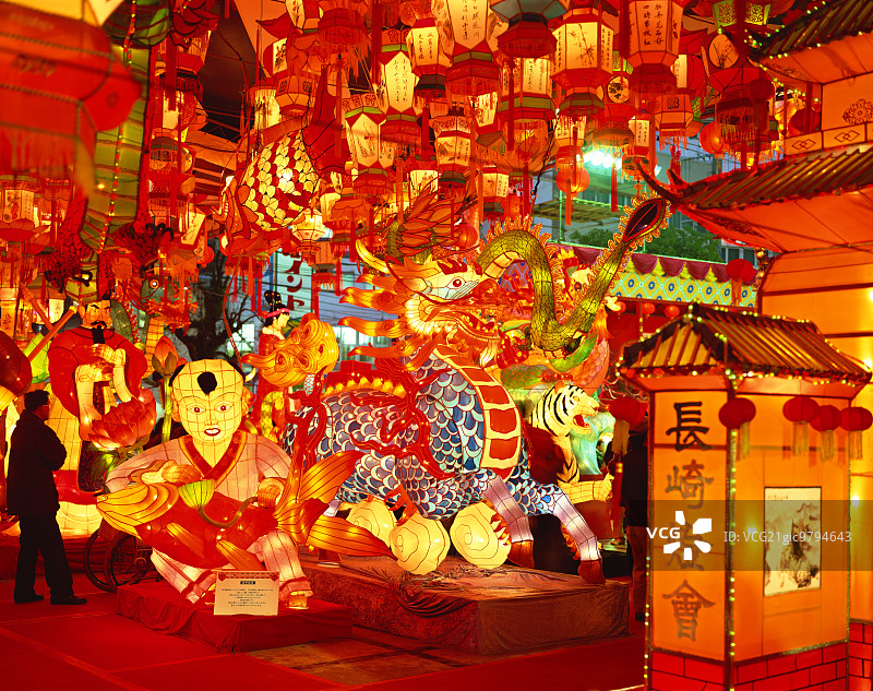 长崎灯节，长崎县，日本图片素材