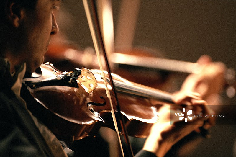 乐团的小提琴家图片素材