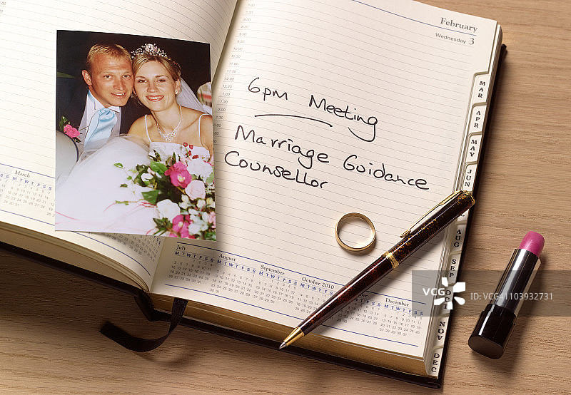 婚姻指导会议日记图片素材