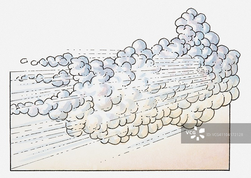 风移动云的插图图片素材