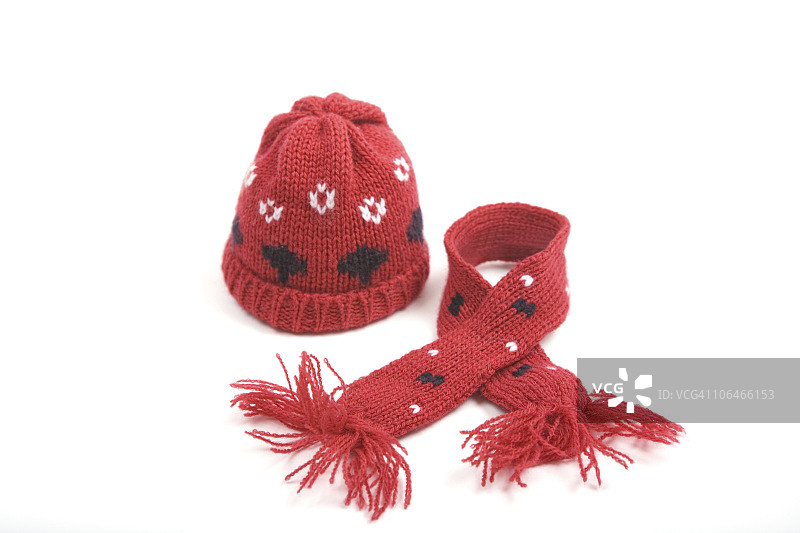 红帽子和围巾图片素材