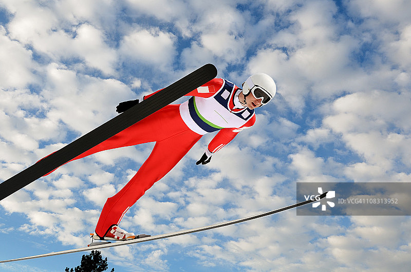 高空跳台滑雪图片素材