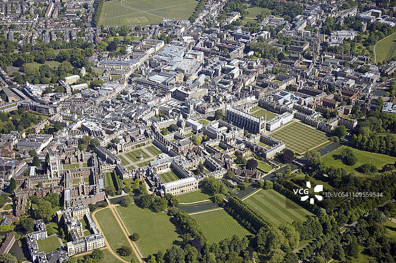 英国剑桥的鸟瞰图图片素材